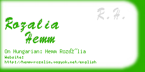 rozalia hemm business card